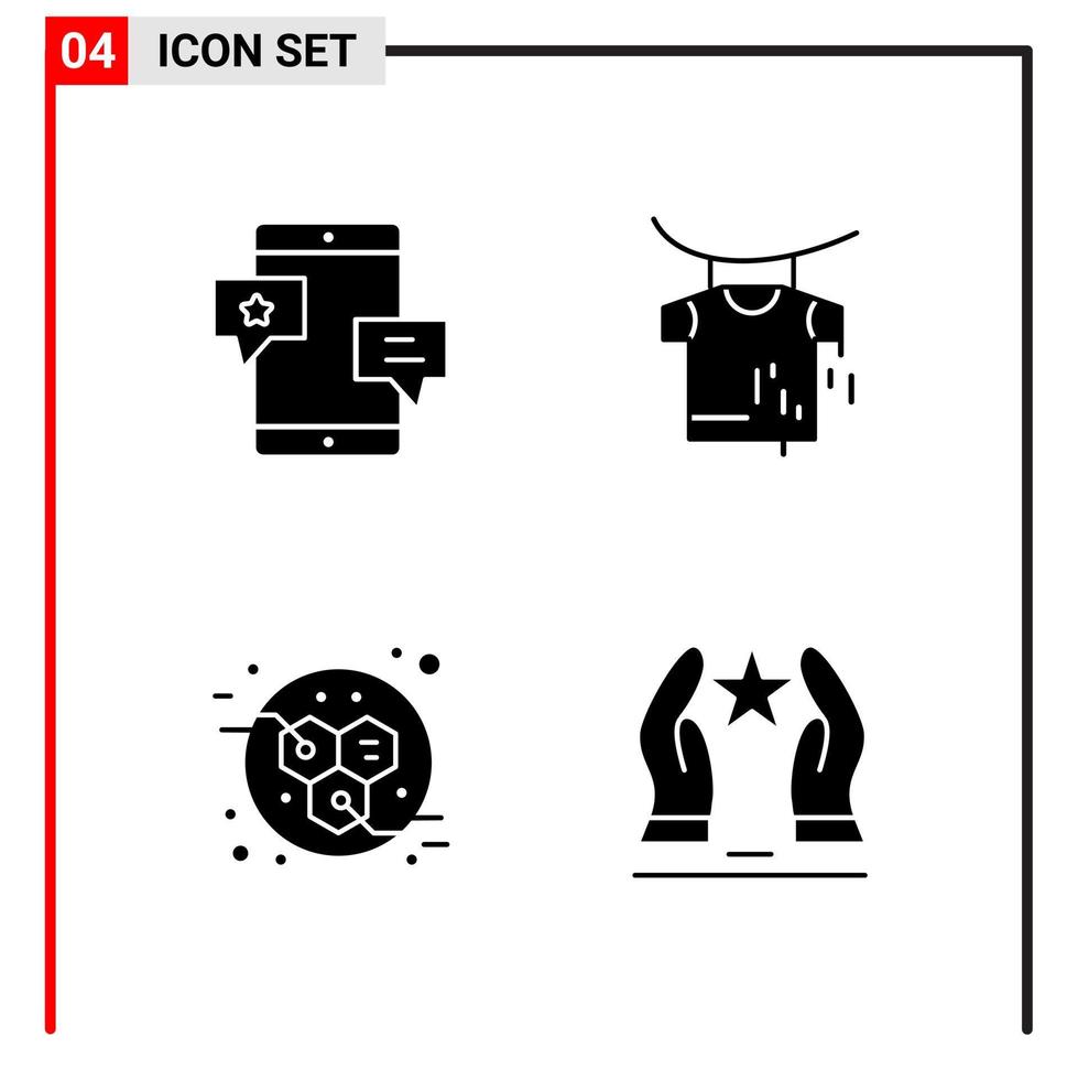 4 algemeen pictogrammen voor website ontwerp afdrukken en mobiel apps 4 glyph symbolen tekens geïsoleerd Aan wit achtergrond 4 icoon pak vector