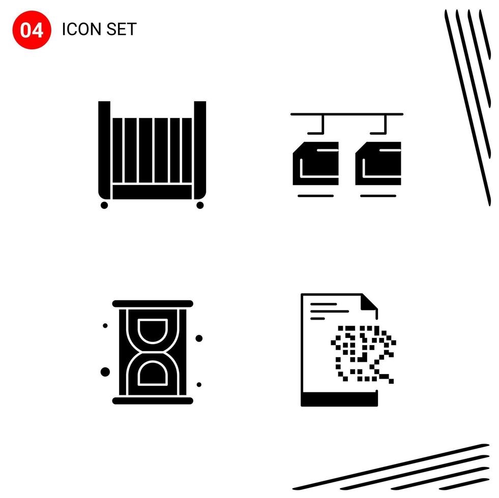 verzameling van 4 vector pictogrammen in solide stijl pixel perfect glyph symbolen voor web en mobiel solide icoon tekens Aan wit achtergrond 4 pictogrammen