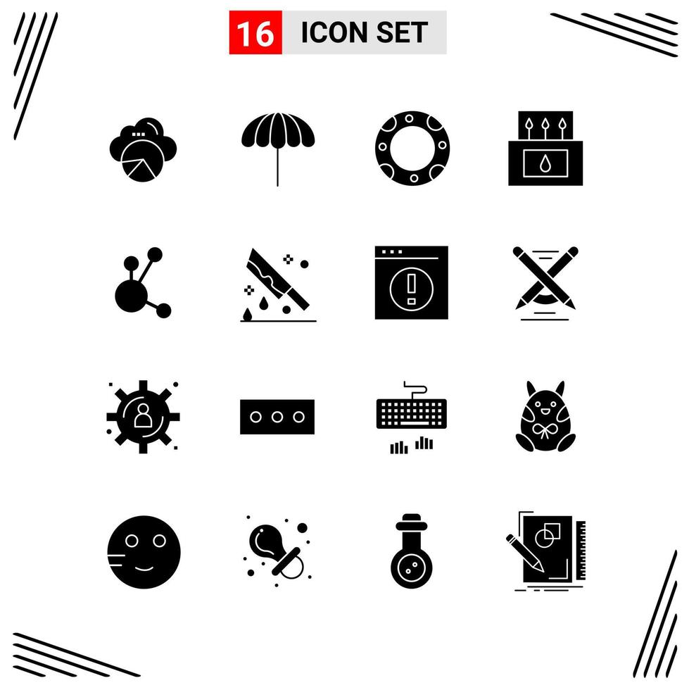 16 pictogrammen solide stijl rooster gebaseerd creatief glyph symbolen voor website ontwerp gemakkelijk solide icoon tekens geïsoleerd Aan wit achtergrond 16 icoon reeks vector