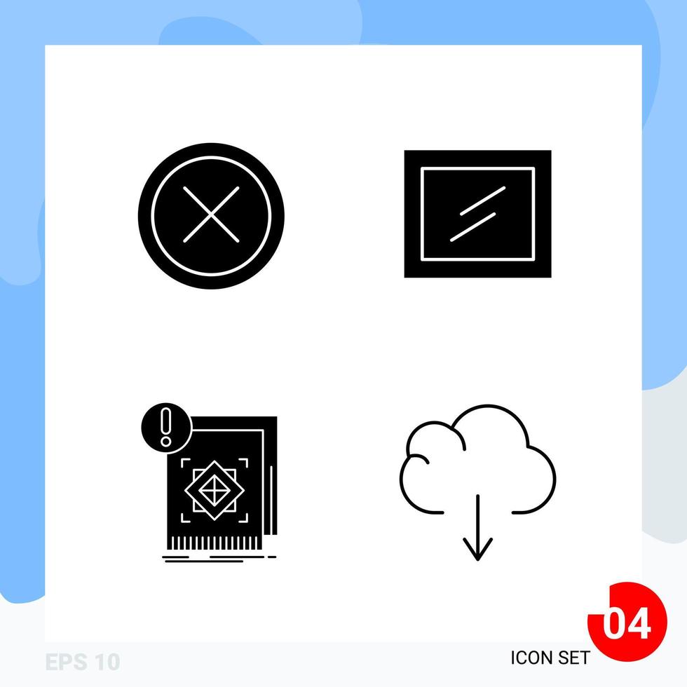 modern pak van 4 pictogrammen solide glyph symbolen geïsoleerd Aan wit achtergrondkleur voor website ontwerpen vector