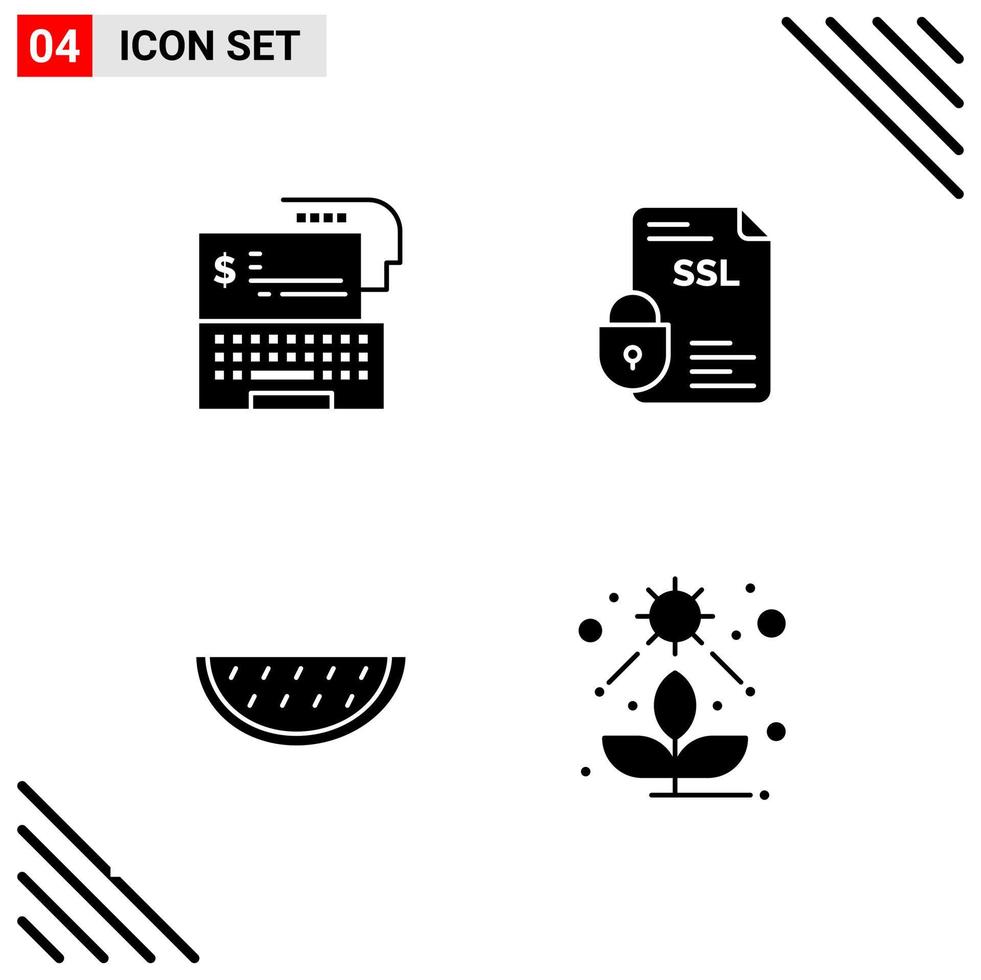 pixel perfect reeks van 4 solide pictogrammen glyph icoon reeks voor website ontwerpen en mobiel toepassingen koppel vector