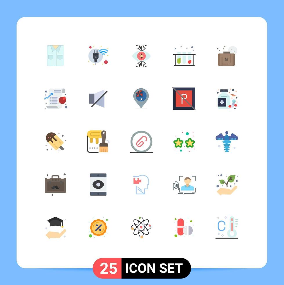 25 vlak kleur concept voor websites mobiel en apps kuip laboratorium slim medisch visie bewerkbare vector ontwerp elementen