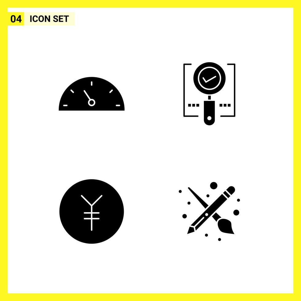 4 icoon reeks gemakkelijk solide symbolen glyph teken Aan wit achtergrond voor website ontwerp mobiel toepassingen en afdrukken media vector