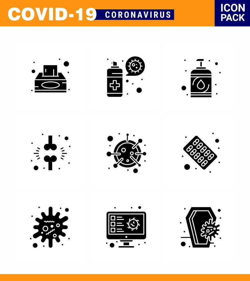 corona virus 2019 en 2020 epidemie 9 solide glyph zwart icoon pak zo net zo virus gewond virus fractie bot virale coronavirus 2019november ziekte vector ontwerp elementen