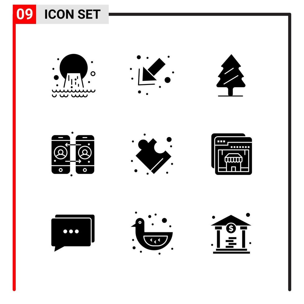 9 algemeen pictogrammen voor website ontwerp afdrukken en mobiel apps 9 glyph symbolen tekens geïsoleerd Aan wit achtergrond 9 icoon pak vector
