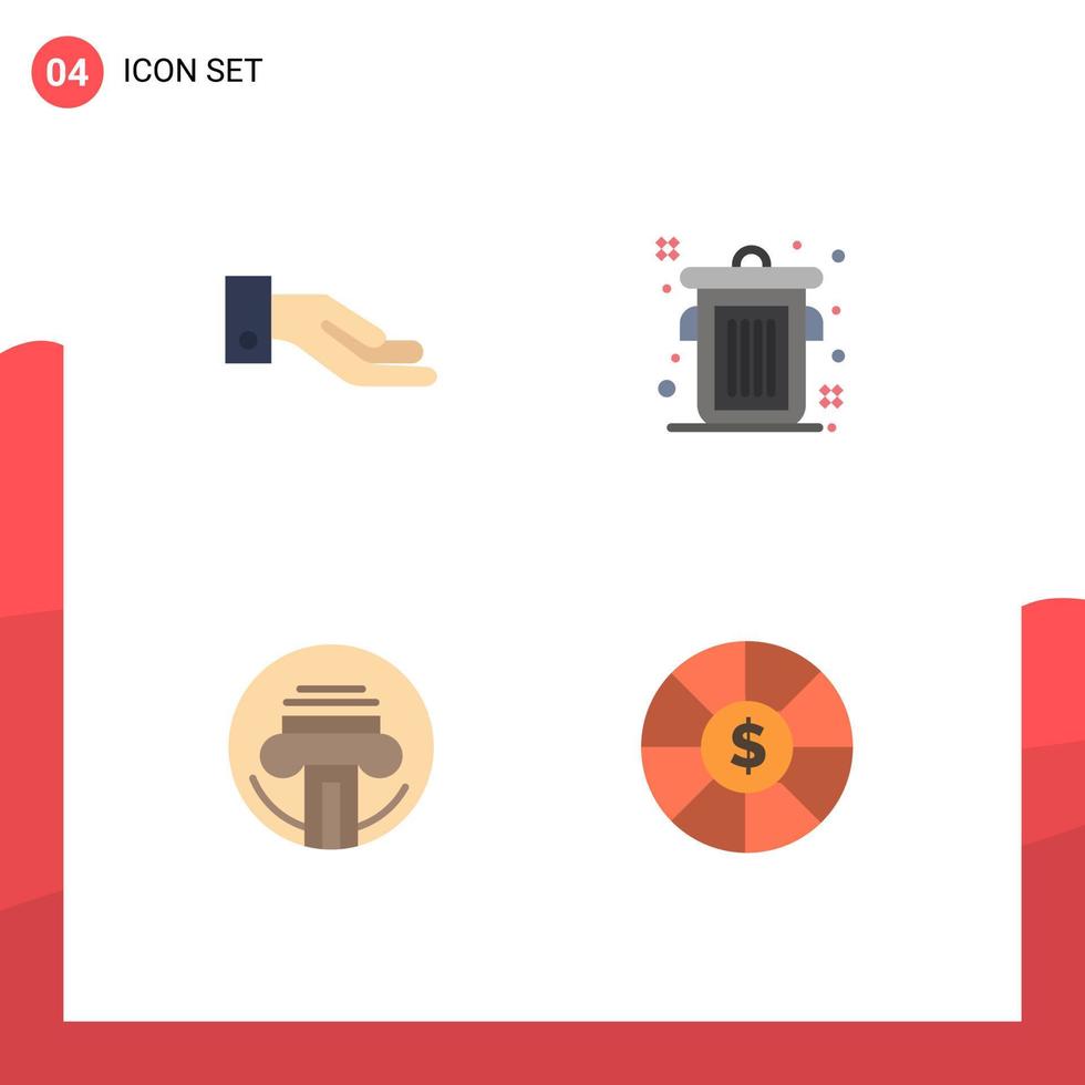 4 gebruiker koppel vlak icoon pak van modern tekens en symbolen van aalmoes auteur kan printer valuta bewerkbare vector ontwerp elementen