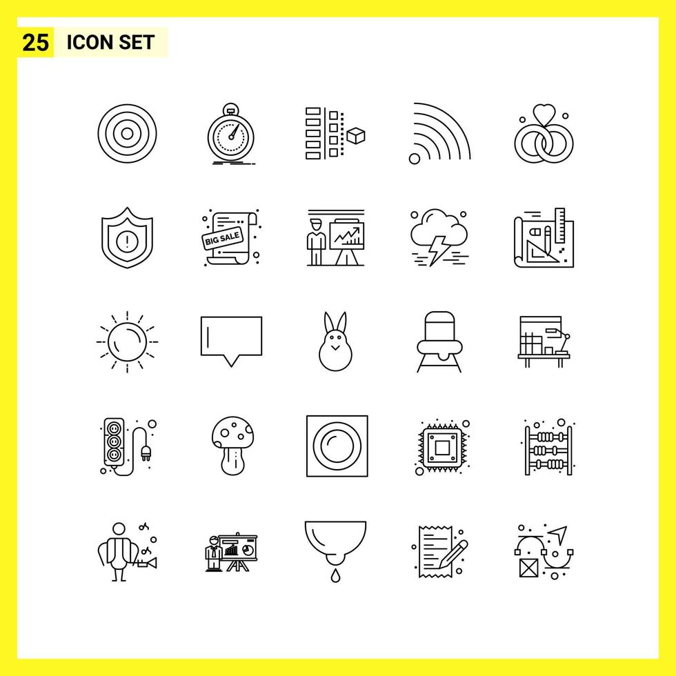 25 icoon reeks gemakkelijk lijn symbolen schets teken Aan wit achtergrond voor website ontwerp mobiel toepassingen en afdrukken media vector