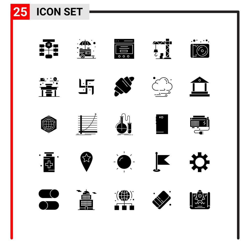 25 creatief pictogrammen modern tekens en symbolen van apparaat bouw straat architectuur schuif bewerkbare vector ontwerp elementen