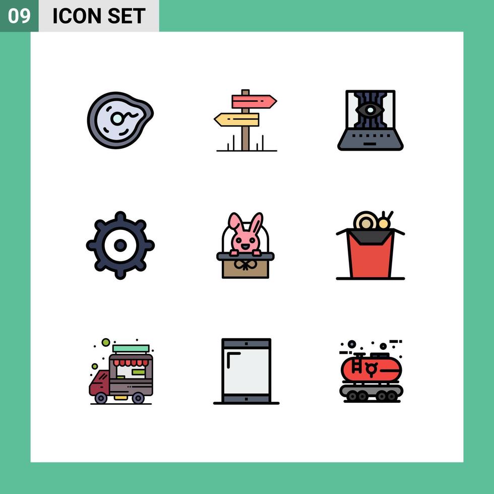 voorraad vector icoon pak van 9 lijn tekens en symbolen voor kar monteur kamer uitrusting technisch bewerkbare vector ontwerp elementen