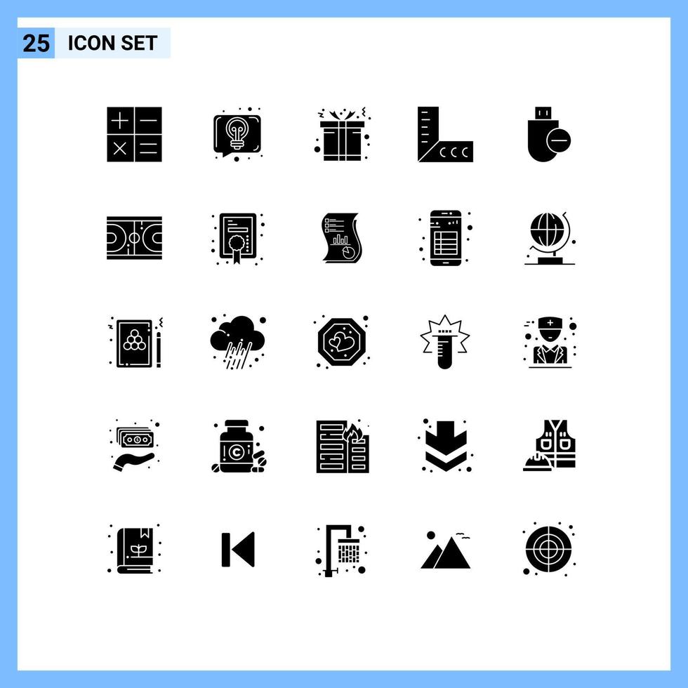 reeks van 25 modern ui pictogrammen symbolen tekens voor stok hardware Kerstmis apparaten gereedschap bewerkbare vector ontwerp elementen
