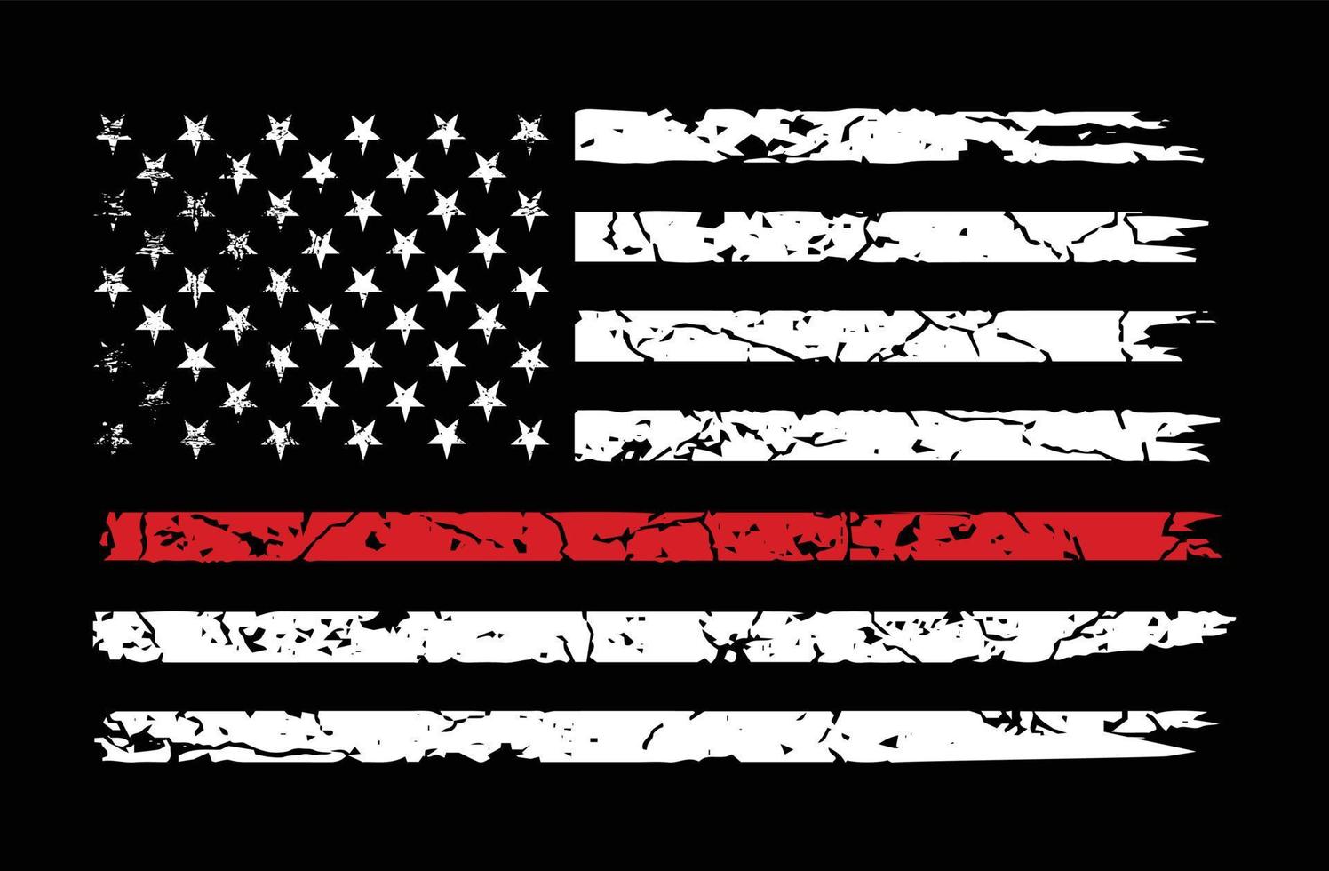 Verenigde Staten van Amerika vlag dun rood lijn ontwerp vector