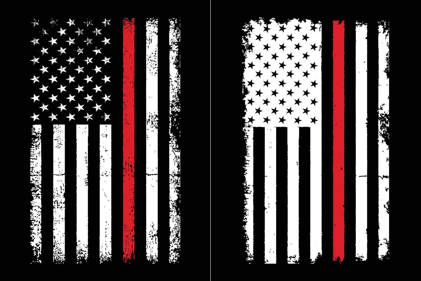 dun rood lijn met Verenigde Staten van Amerika vlag ontwerp vector