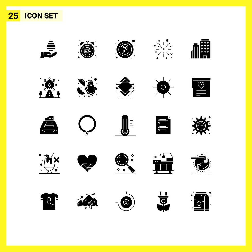 reeks van 25 modern ui pictogrammen symbolen tekens voor huis hotel helpen brand Canada bewerkbare vector ontwerp elementen