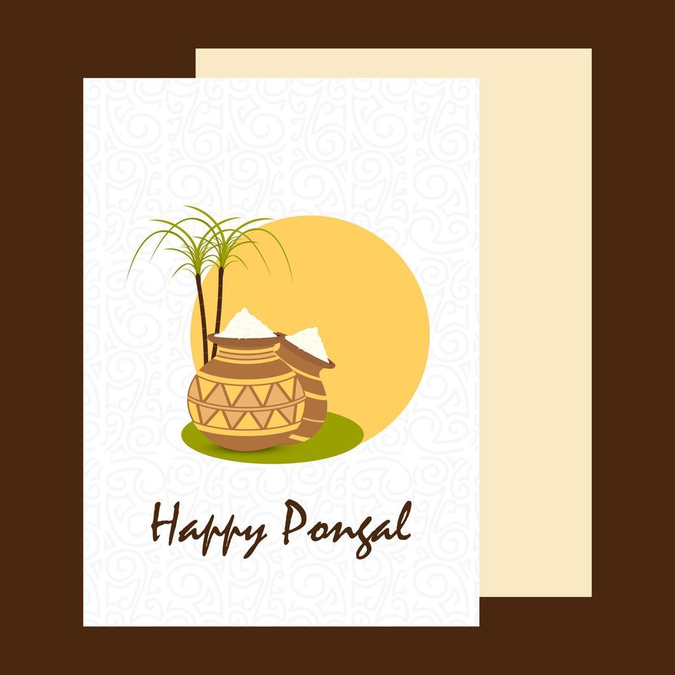 gelukkig pongal festival achtergrond vector