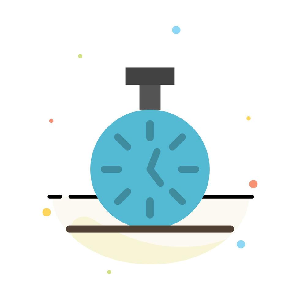 stopwatch tijd timer tellen abstract vlak kleur icoon sjabloon vector