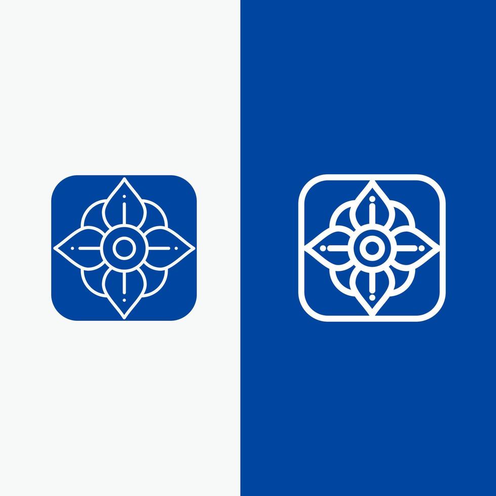 bloem Pasen natuur lijn en glyph solide icoon blauw banier lijn en glyph solide icoon blauw banier vector