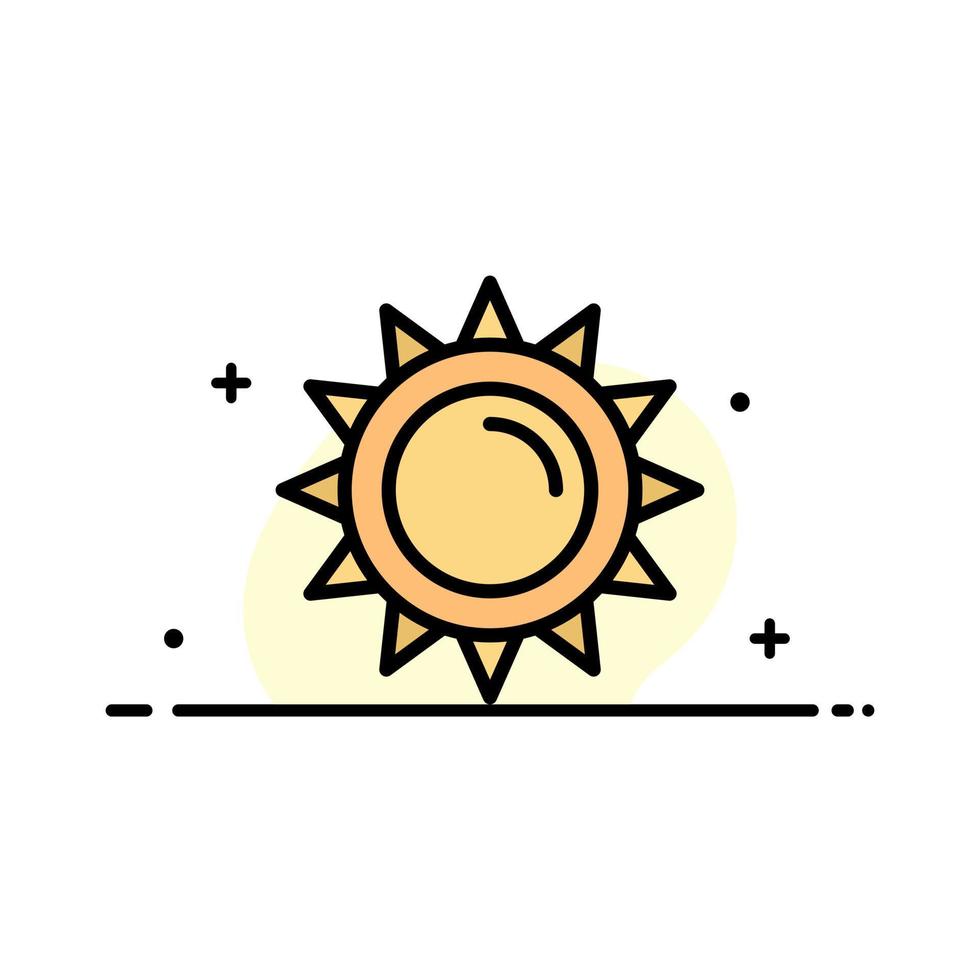zon helderheid licht voorjaar bedrijf vlak lijn gevulde icoon vector banier sjabloon