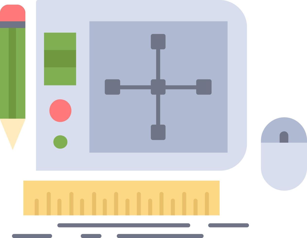 ontwerp grafisch gereedschap software web ontwerpen vlak kleur icoon vector