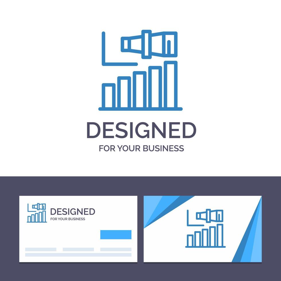 creatief bedrijf kaart en logo sjabloon bedrijf lang modern termijn visie vector illustratie