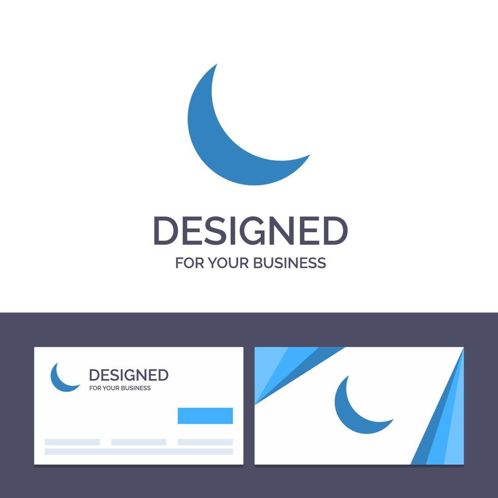 creatief bedrijf kaart en logo sjabloon maan nacht slaap natuurlijk vector illustratie