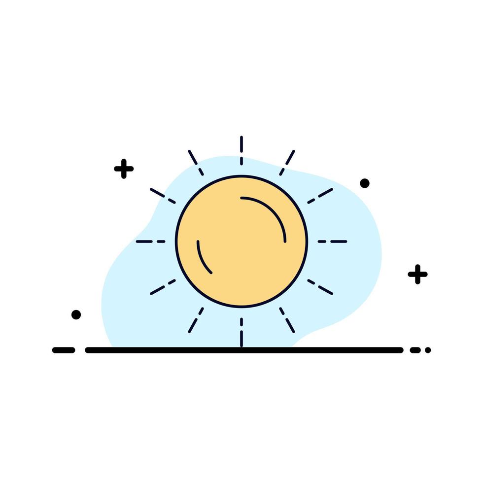 zon weer zonsondergang zonsopkomst zomer vlak kleur icoon vector