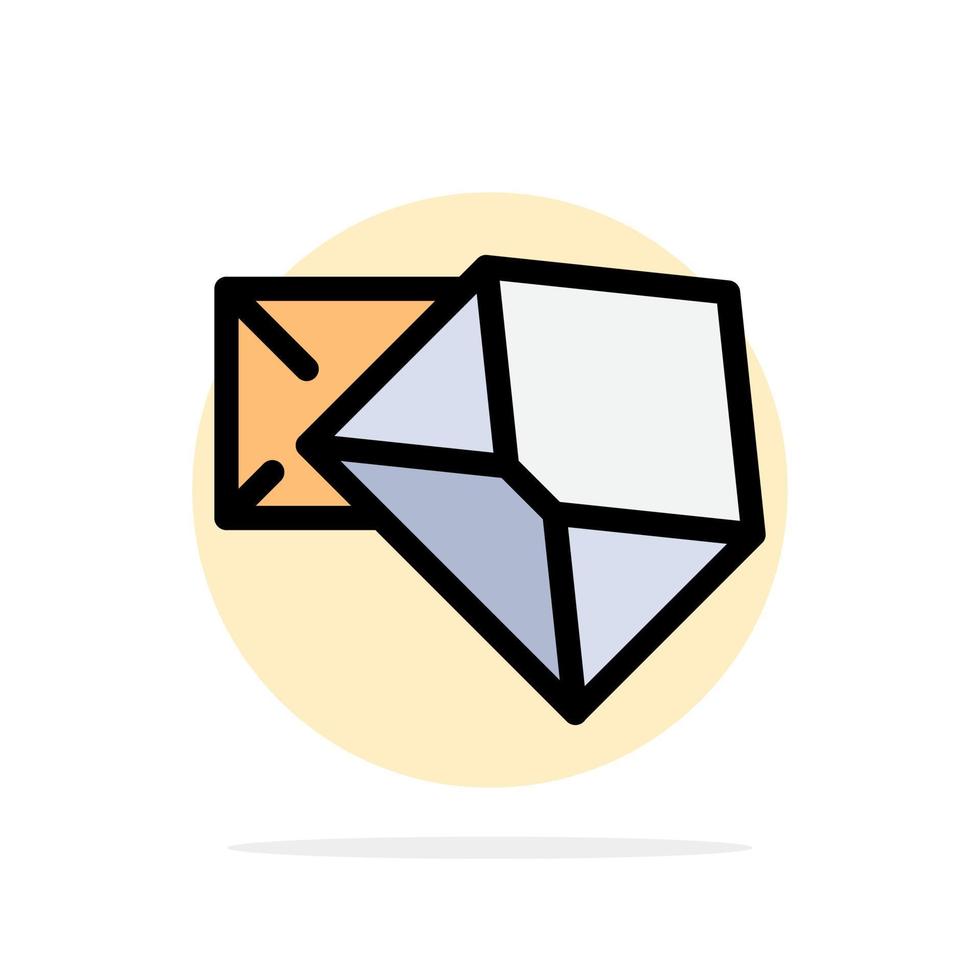bedrijf mail bericht Open abstract cirkel achtergrond vlak kleur icoon vector