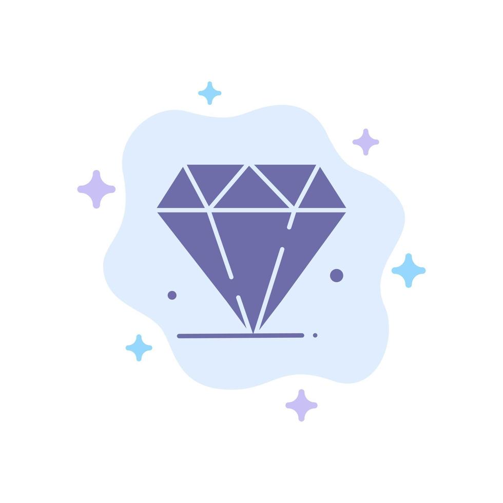 diamant juweel madrigaal blauw icoon Aan abstract wolk achtergrond vector