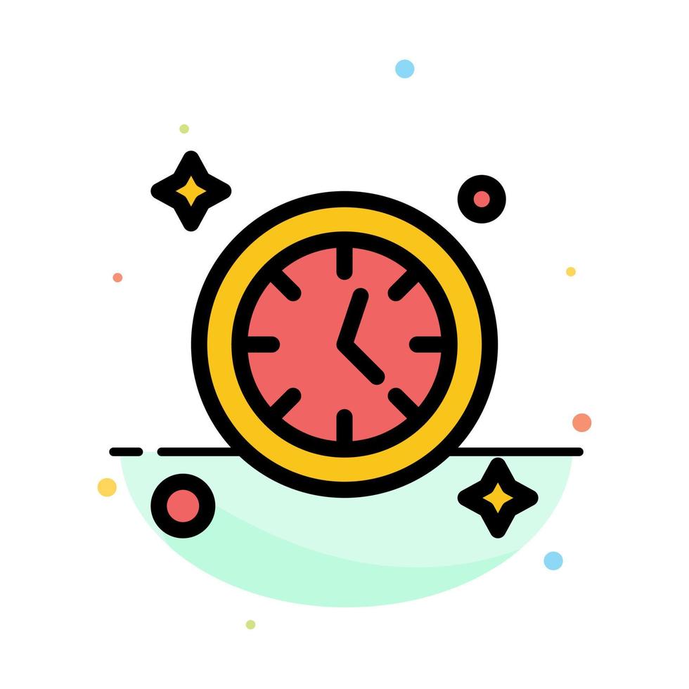 kijk maar klok tijd abstract vlak kleur icoon sjabloon vector