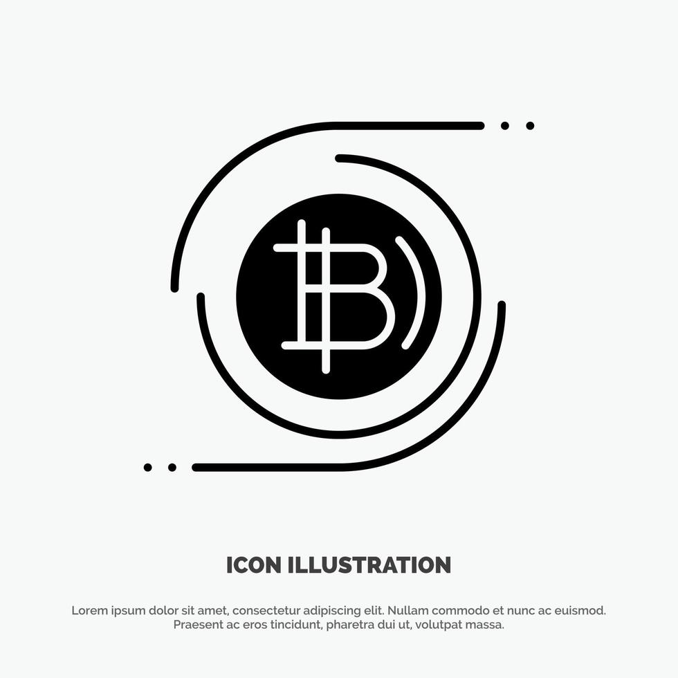bitcoins bitcoin blok keten crypto valuta gedecentraliseerd solide glyph icoon vector