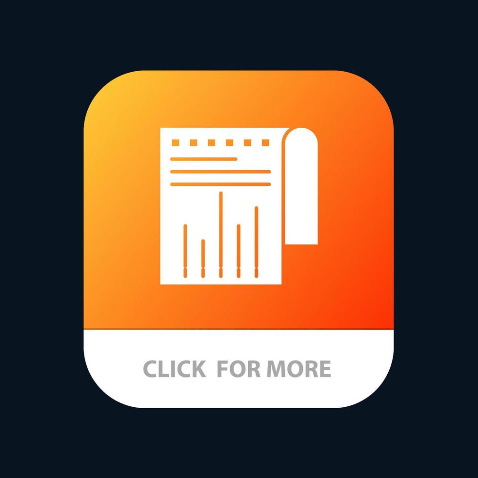 bedrijf financieel modern verslag doen van mobiel app knop android en iOS glyph versie vector