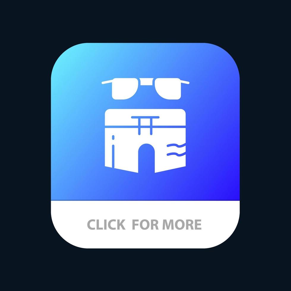zwempak zomer zwemmen strand broek mobiel app icoon ontwerp vector