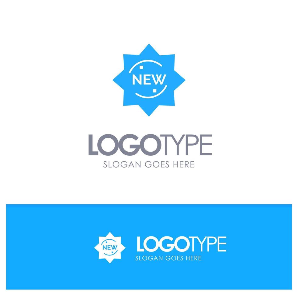 nieuw Product sticker insigne blauw logo vector
