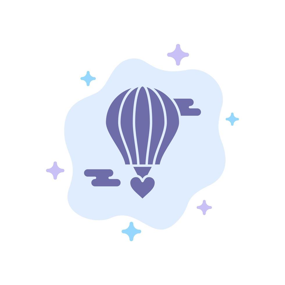 vliegend ballon heet ballon liefde Valentijn blauw icoon Aan abstract wolk achtergrond vector