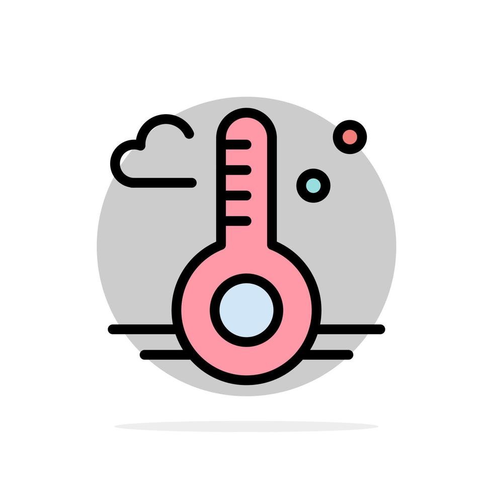 temperatuur thermometer weer voorjaar abstract cirkel achtergrond vlak kleur icoon vector