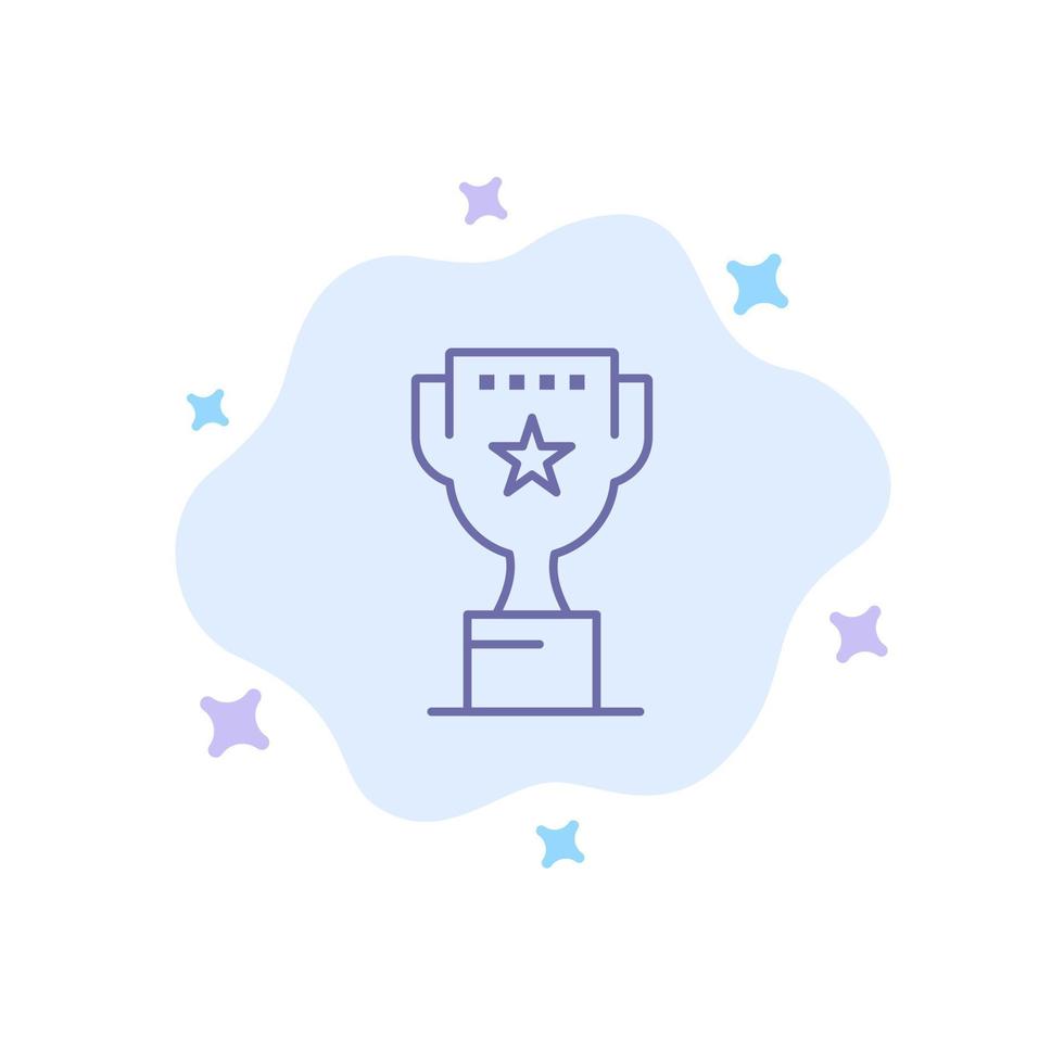 prijs top positie beloning blauw icoon Aan abstract wolk achtergrond vector