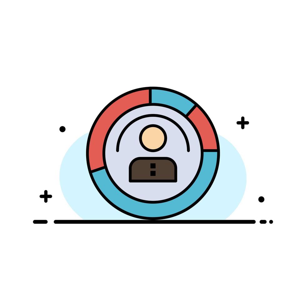diagram Kenmerken menselijk mensen persoonlijk profiel gebruiker bedrijf vlak lijn gevulde icoon vector banier sjabloon