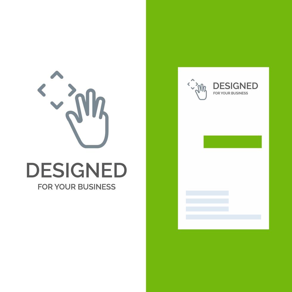 hand- hand- cursor omhoog kruis grijs logo ontwerp en bedrijf kaart sjabloon vector