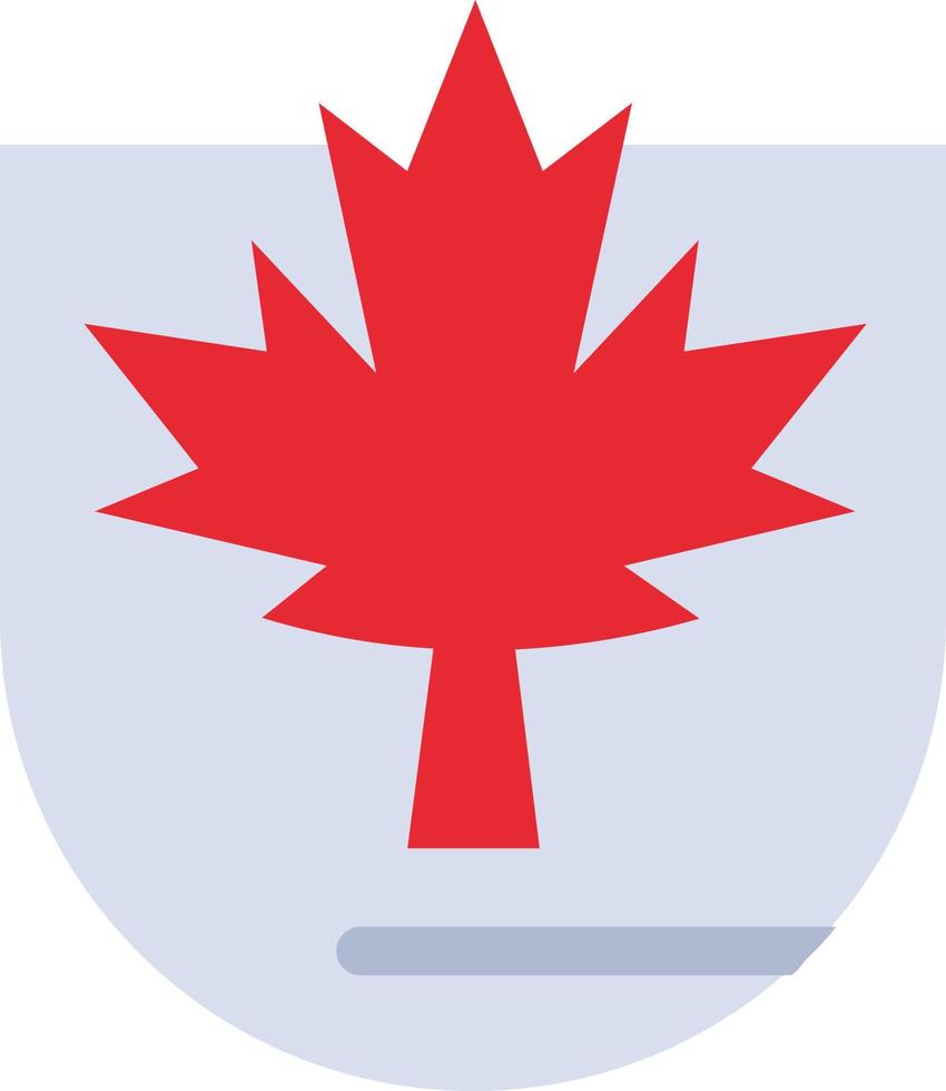 veiligheid blad Canada schild vlak kleur icoon vector icoon banier sjabloon