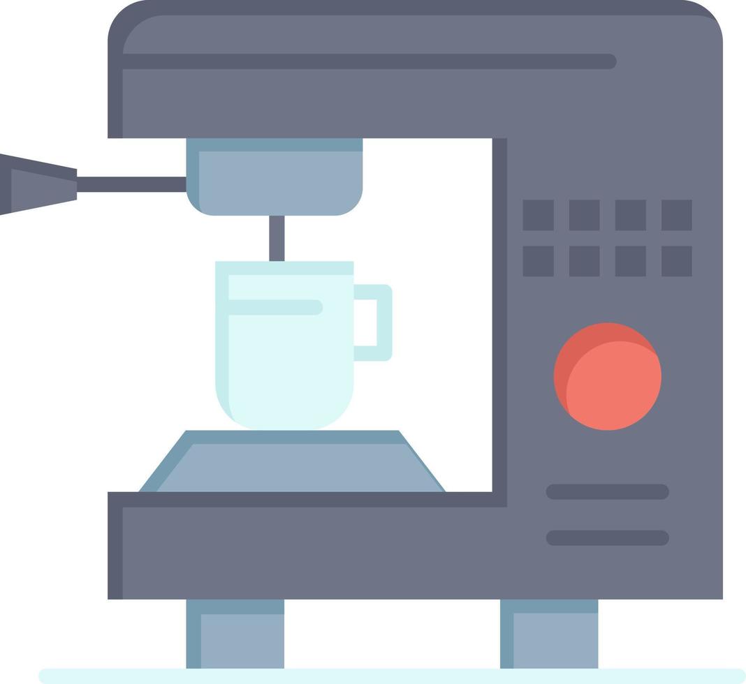 koffie elektrisch huis machine vlak kleur icoon vector icoon banier sjabloon