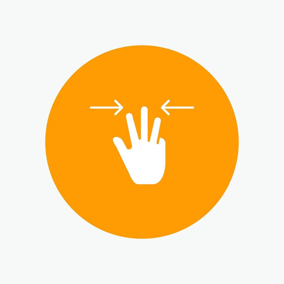 gebaren hand- mobiel drie vingers vector