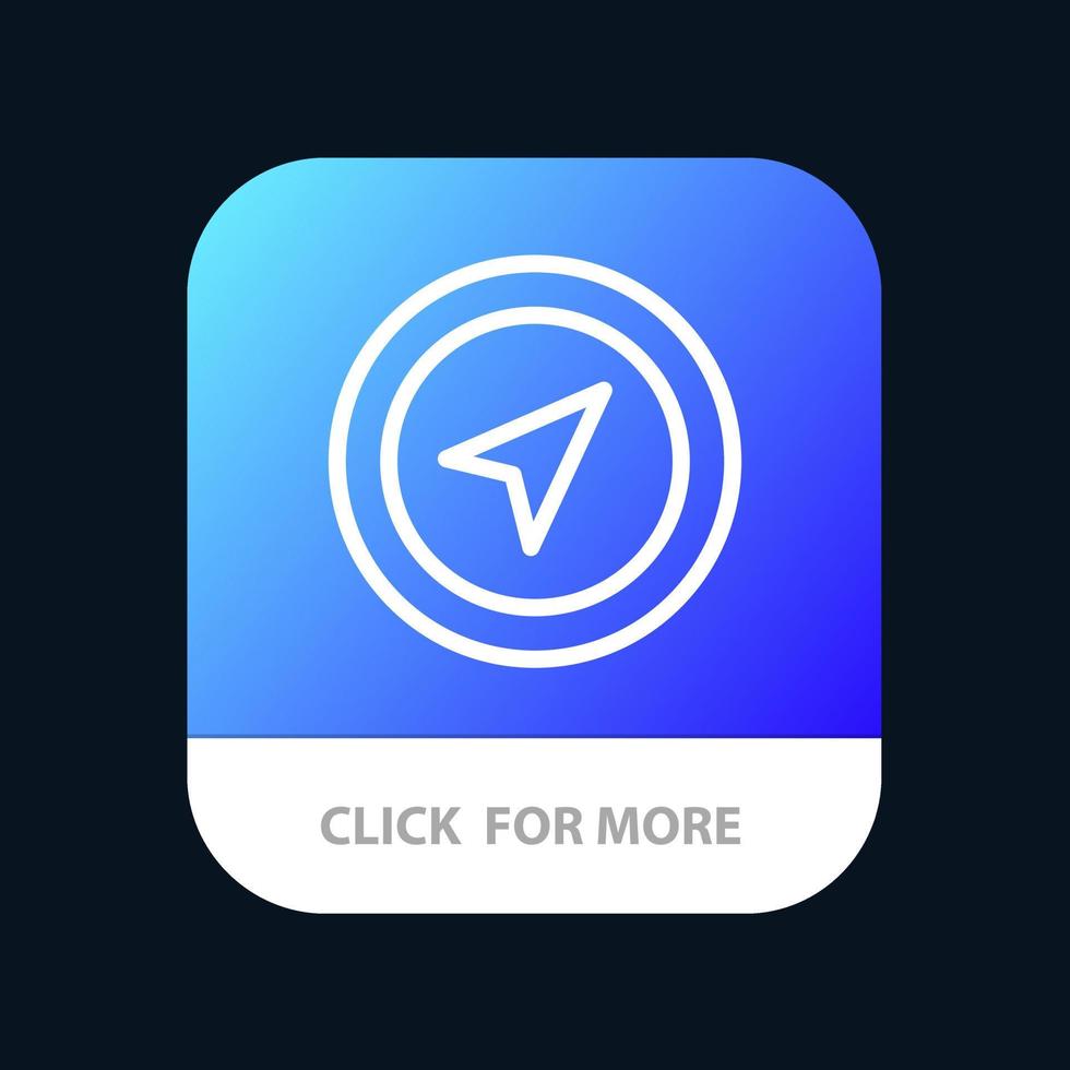 plaats kaart wijzer pin mobiel app knop android en iOS lijn versie vector