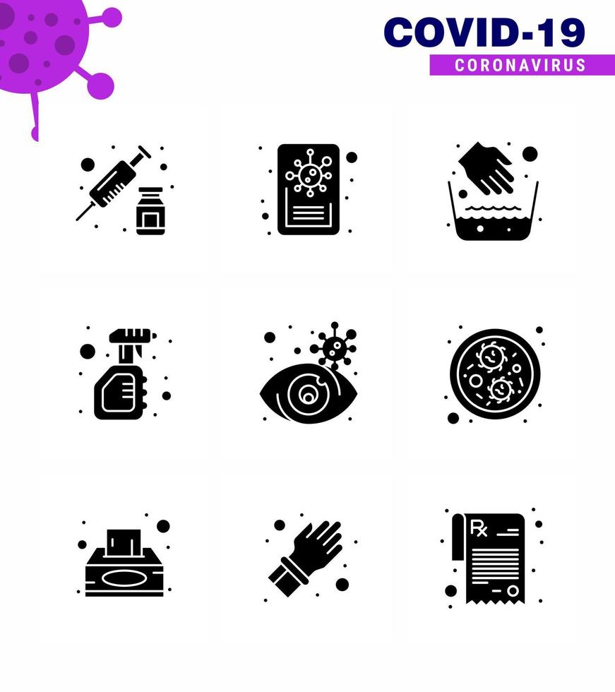 covid19 bescherming coronavirus pendamisch 9 solide glyph zwart icoon reeks zo net zo zoeken virus hygiëne fles solide virale coronavirus 2019november ziekte vector ontwerp elementen