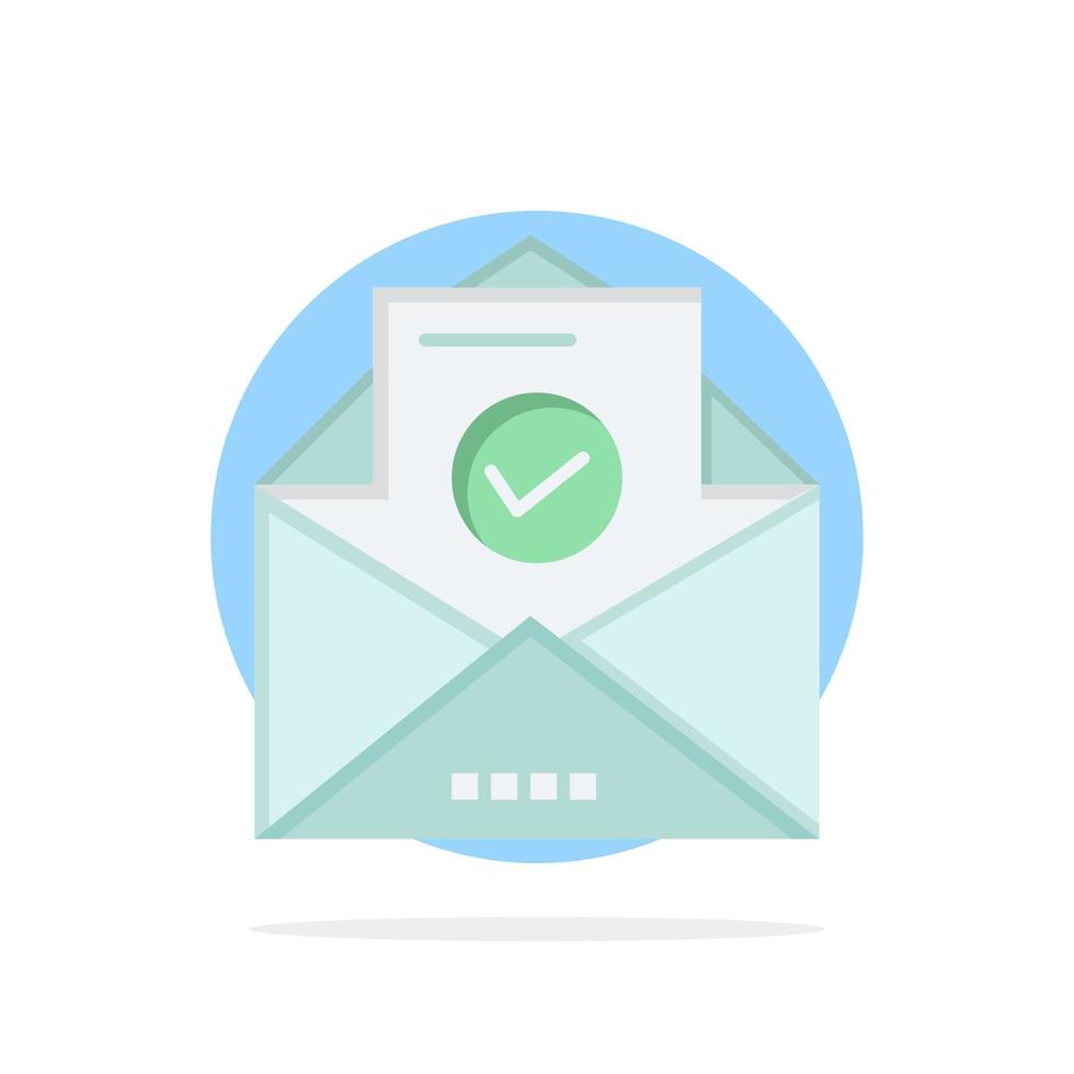 mail e-mail envelop onderwijs abstract cirkel achtergrond vlak kleur icoon vector