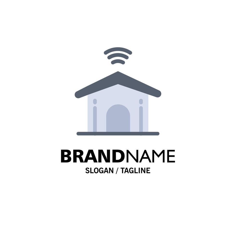 elektronisch huis slim technologie bedrijf logo sjabloon vlak kleur vector