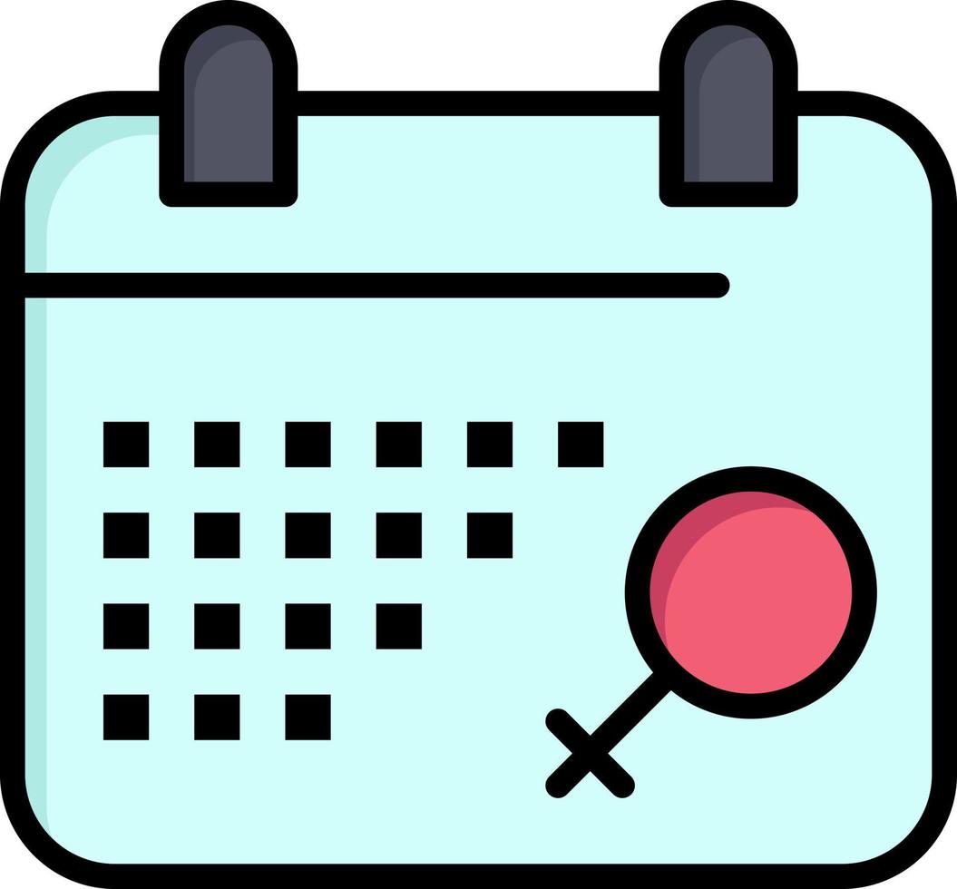 kalender symbool plan vlak kleur icoon vector icoon banier sjabloon