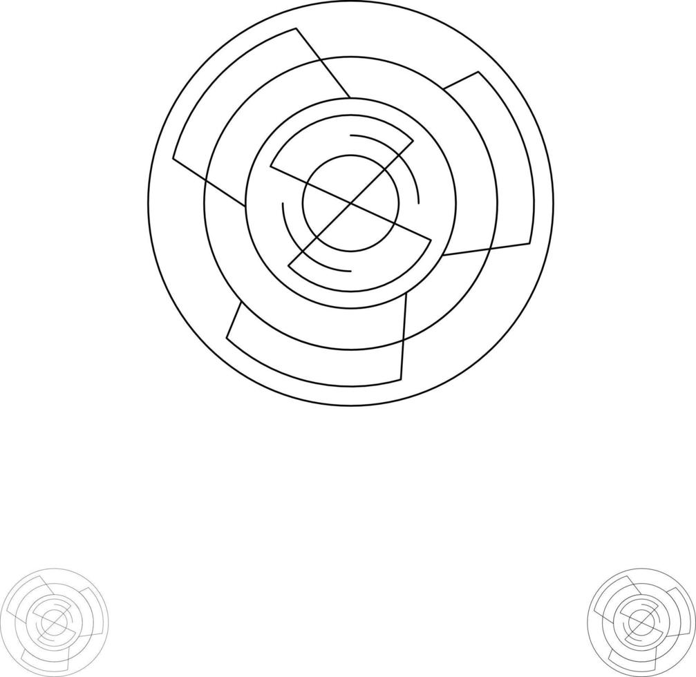 complexiteit bedrijf uitdaging concept labyrint logica doolhof stoutmoedig en dun zwart lijn icoon reeks vector