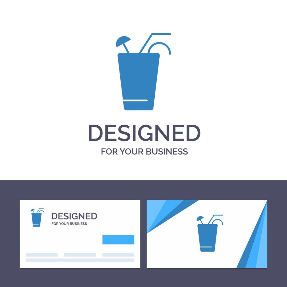 creatief bedrijf kaart en logo sjabloon sap drinken voedsel voorjaar vector illustratie