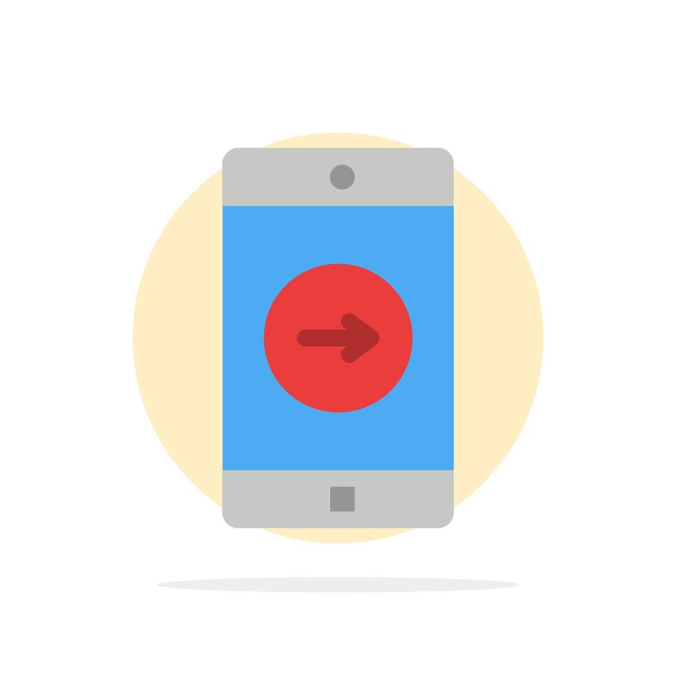 toepassing Rechtsaf mobiel mobiel toepassing abstract cirkel achtergrond vlak kleur icoon vector
