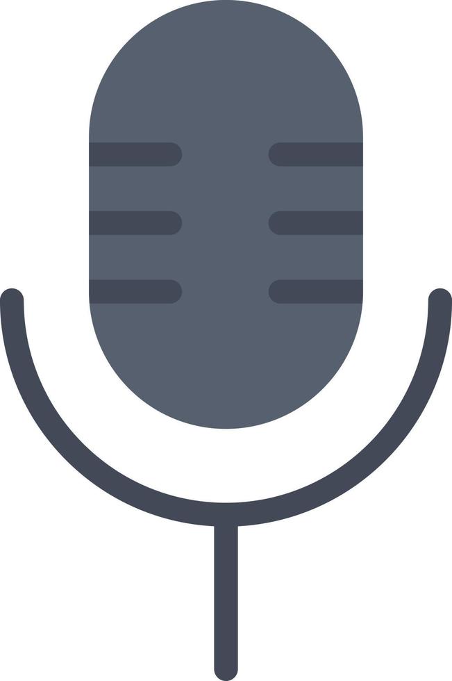 mic microfoon geluid tonen vlak kleur icoon vector icoon banier sjabloon