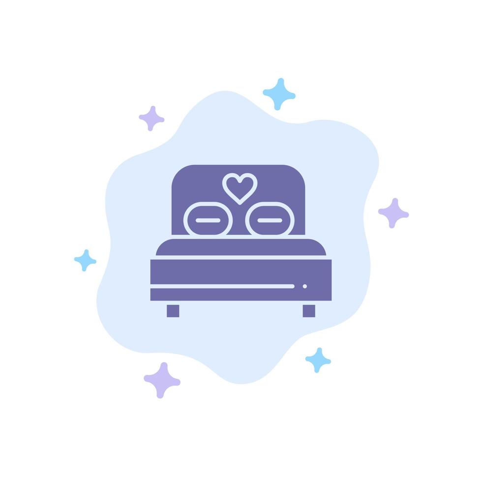 bed liefde hart bruiloft blauw icoon Aan abstract wolk achtergrond vector